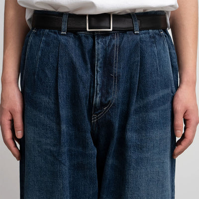 【Graphpaper/グラフペーパー】<br>Selvage Denim Two Tuck Tapered Pants (DARK FADE) <br>GU241-40187DB