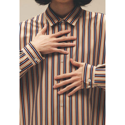 【KANEMASA PHIL./カネマサフィル】<br>46G Atmosphere Stripe L/S Shirt <br>KM25S-023