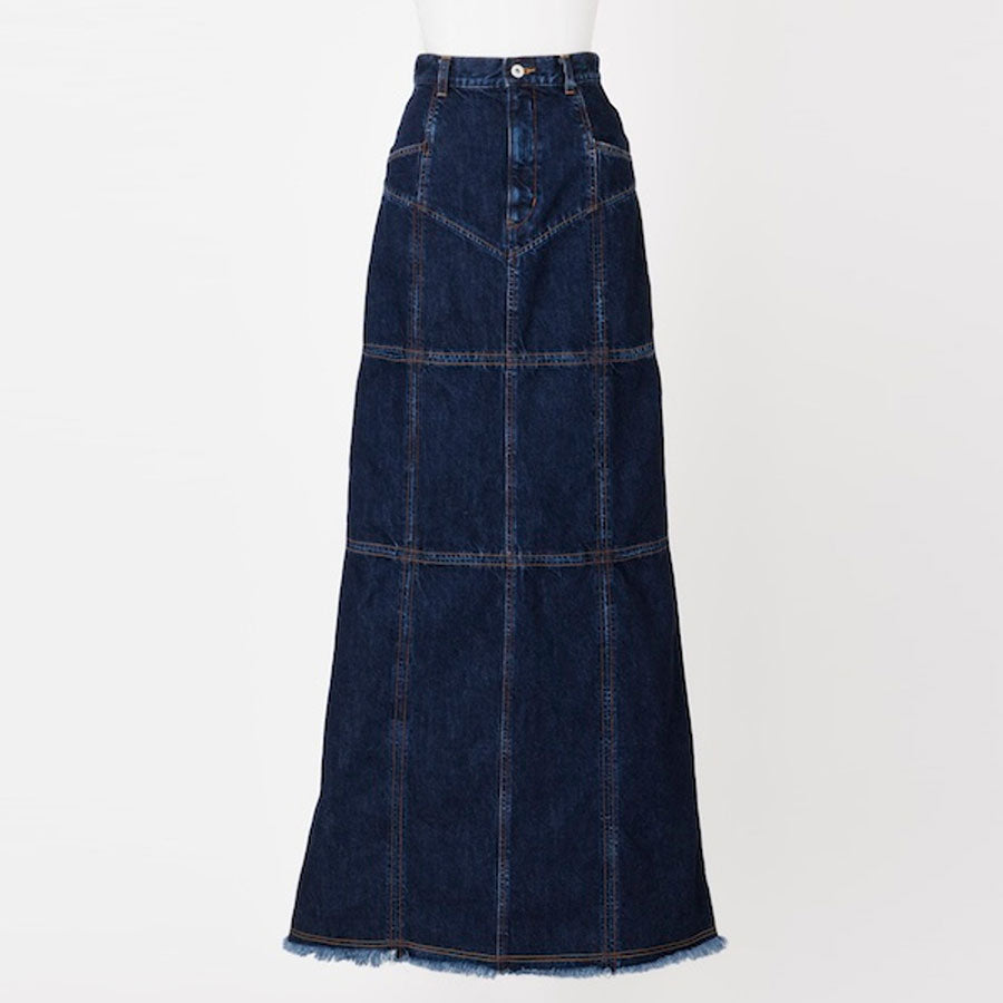 【FETICO/フェティコ】 <br>DENIM SLIT MAXI SKIRT <br>FTC244-0501