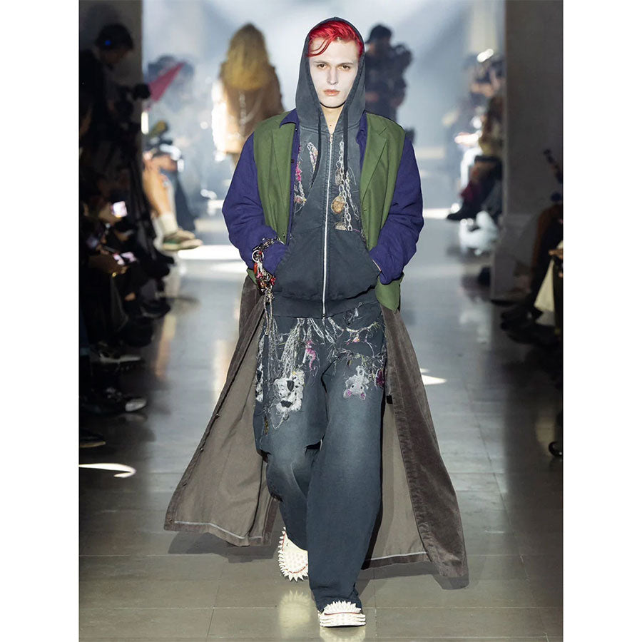 トップス doublet 25awembroideredchainzipuphoodie doublet/ダブレット】EMBROIDERED CHAIN ZIP-UP HOODIE 25AW43CS405の