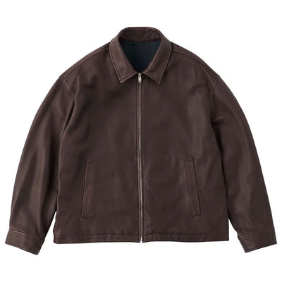【Porter Classic/ポータークラシック】<br>LEATHER ZIP UP JACKET W / LOVE & PEACE SILVER (ENTREFINO) <br>PC-017-3591