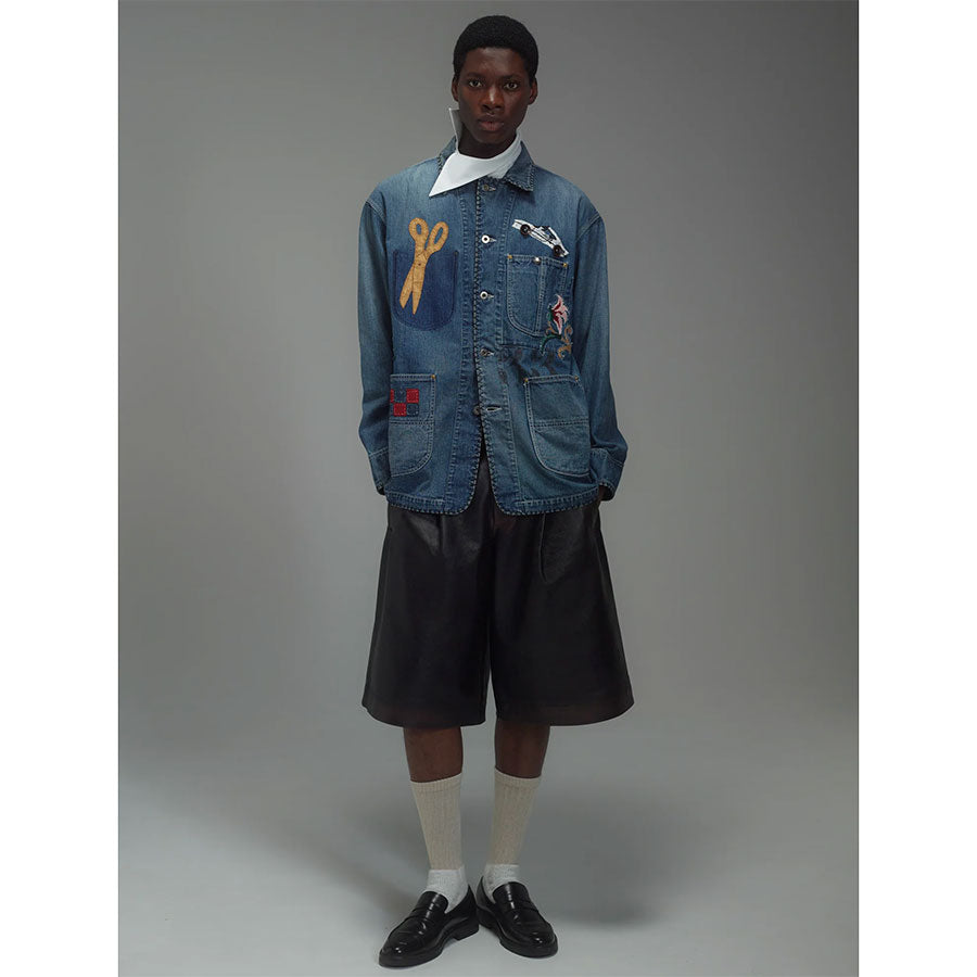 KHOKI/コッキ】Hand-Embroidered Denim Coverall 26ss-co-01の通販