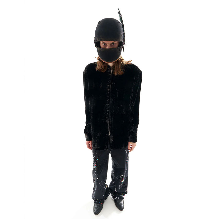 【M A S U/エムエーエスユー】<br>VICRORIAN ZIP-UP SHIRT <br>M25F9SL002