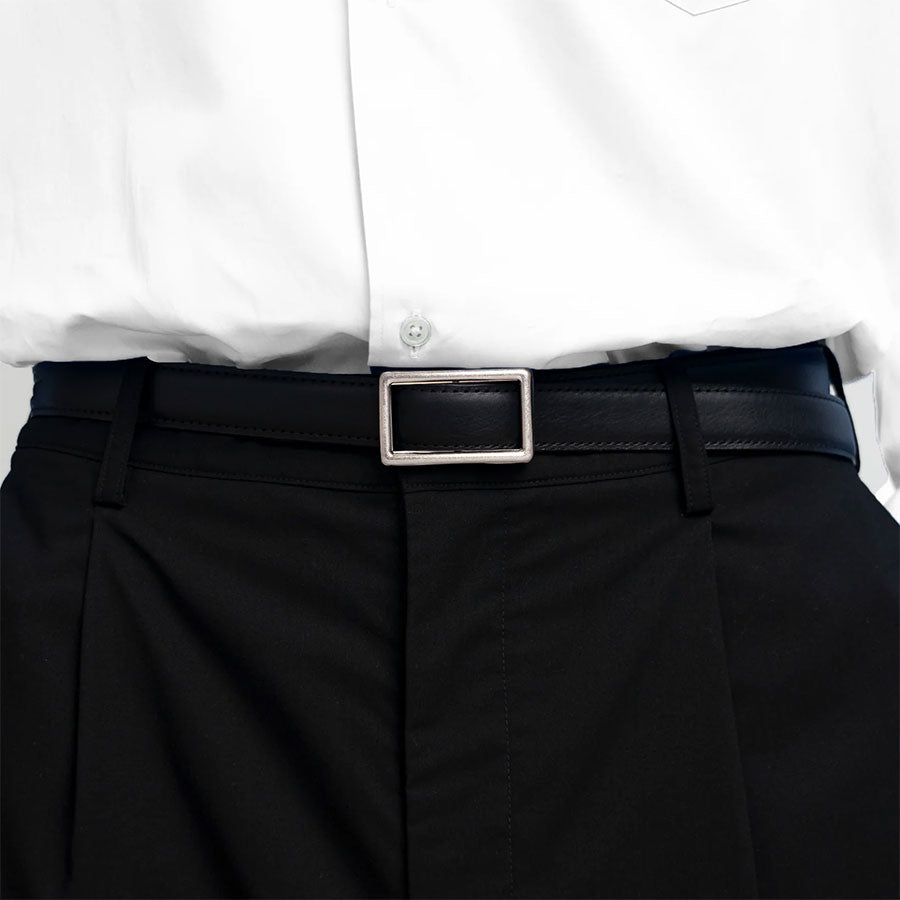 【Graphpaper/グラフペーパー】<br>Graphpaper Holeless Leather Classic Narrow Belt <br>GU253-90559B