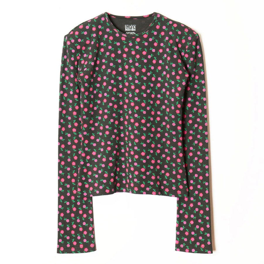 HOLIDAY/ホリデイ】SUPER RIB PADDED SHOULDER CREW-NECK L/S TOPS