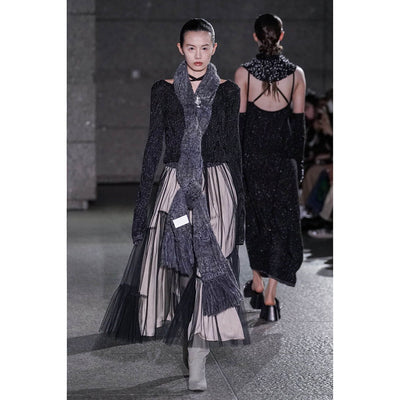 【MURRAL/ミューラル】<br>Leaf vein tulle skirt <br>2320809020