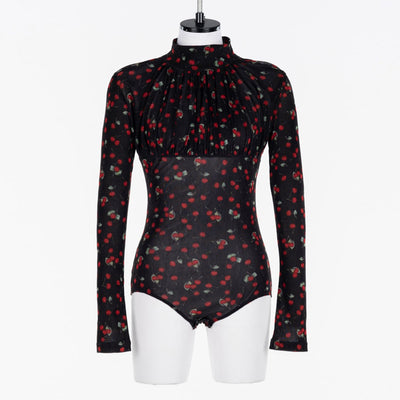 【FETICO/フェティコ】 <br>Printed velvet tulle turtleneck bodysuit <br>FTC254-0401B
