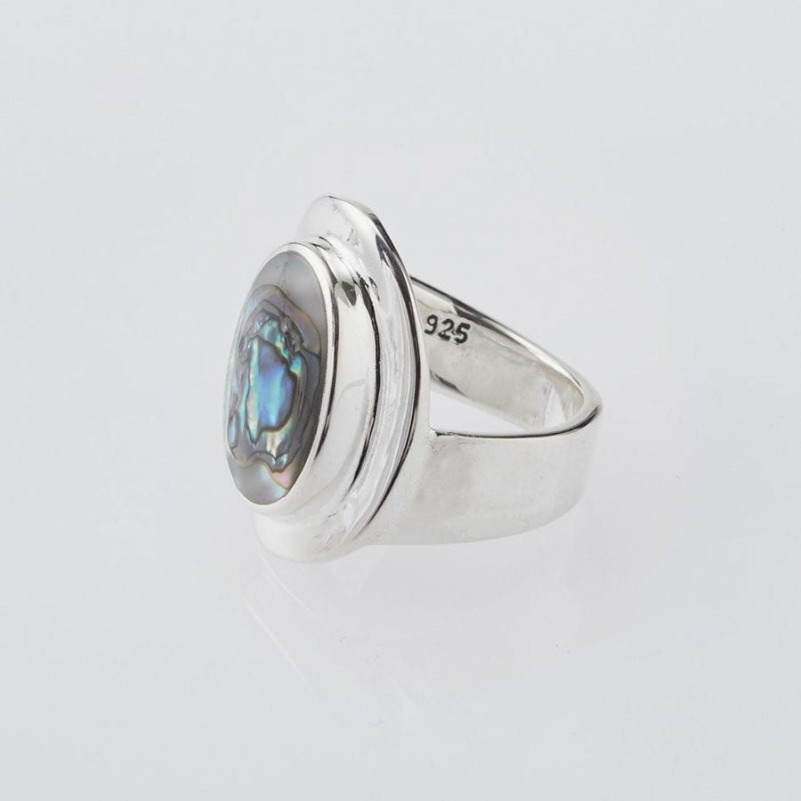 【XOLO JEWELRY/ショロジュエリー】<br>Amulet Ring with Abalone Shell <br>XOR036