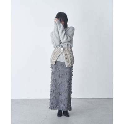 【ERIKOKATORI/エリコカトリ】<br>kid mohair turtle neck knit <br>EK7-6-1