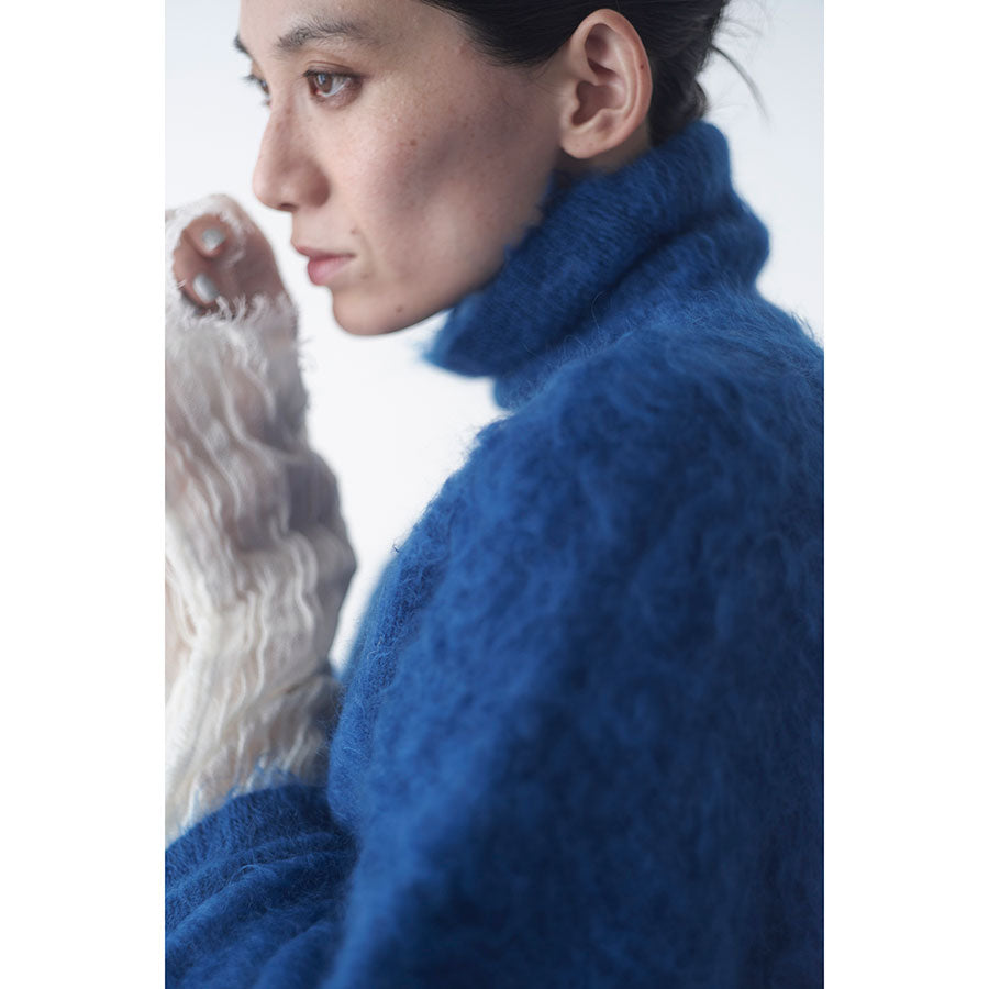 【ERIKOKATORI/エリコカトリ】<br>kid mohair turtle neck knit <br>EK7-6-1