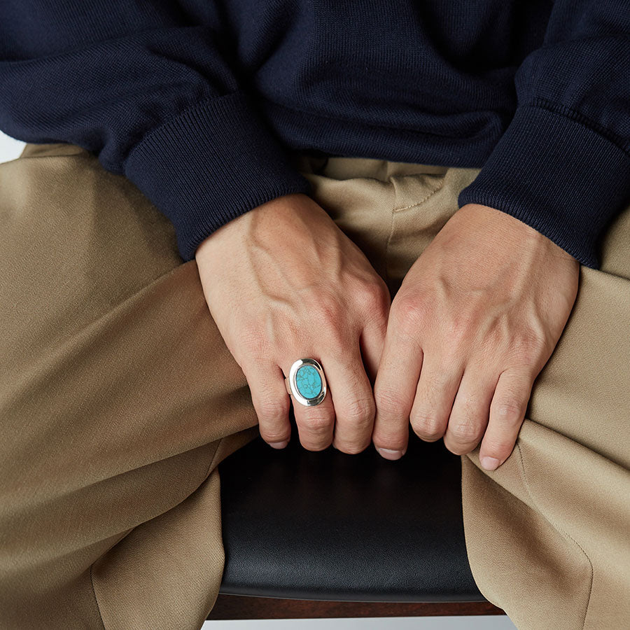 【XOLO JEWELRY/ショロジュエリー】<br>Amulet Ring with Turquoise <br>XOR075