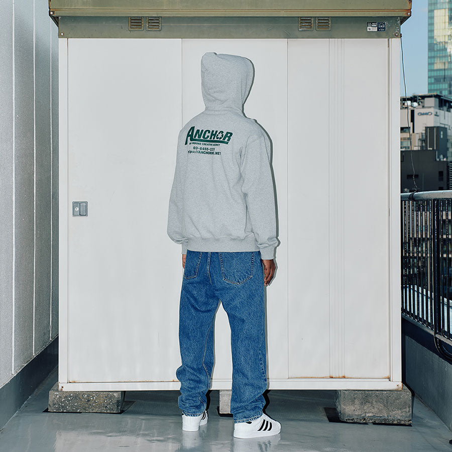 【ANCHOR INC./アンカーインク】<br>BOLD LOGO WASHED BAGGY JEANS <br>ANCFW25PA03