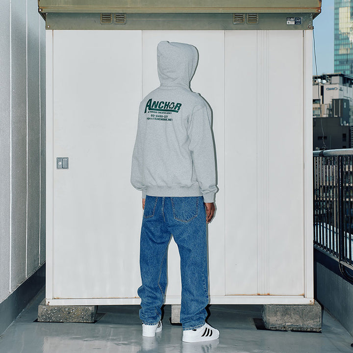 ANCHOR INC./アンカーインク】BOLD LOGO WASHED BAGGY JEANS