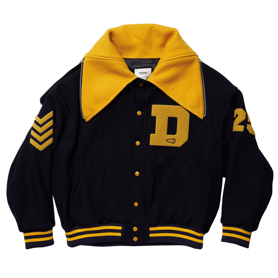 【doublet/ダブレット】<br>PETAL MOUTH HOOD VARSITY JACKET <br/>25SS10BL209