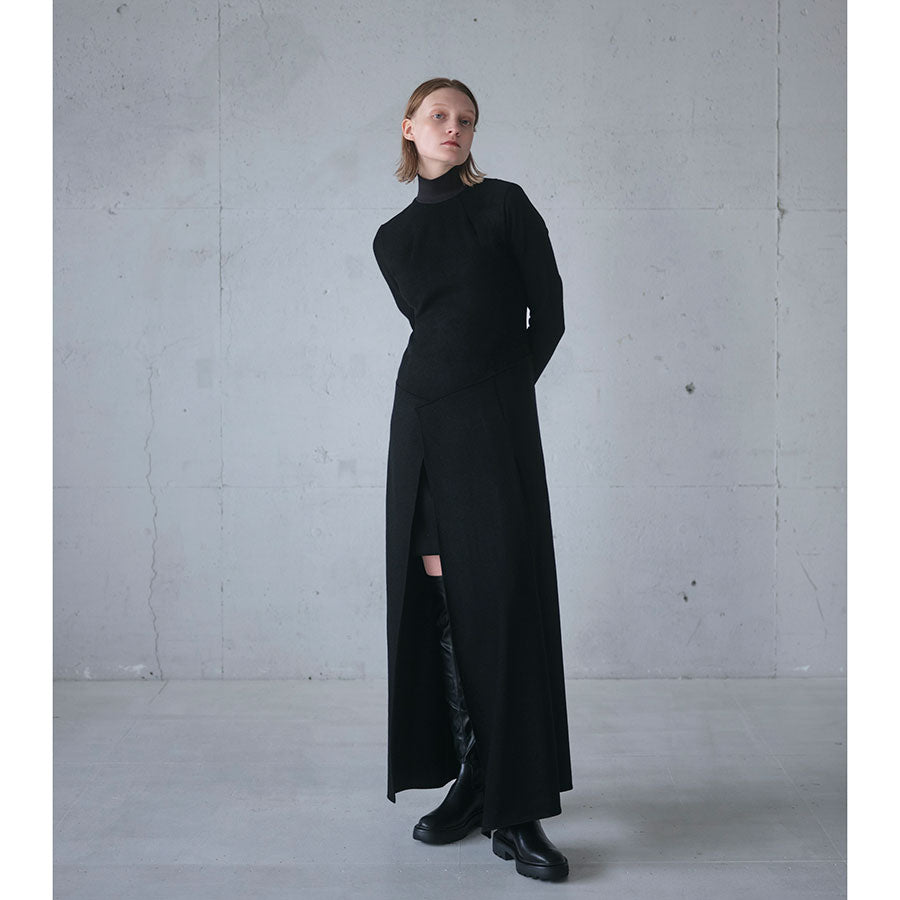【EBONY/エボニー】<br>Wool Wrap dress <br>E23AW/D-04