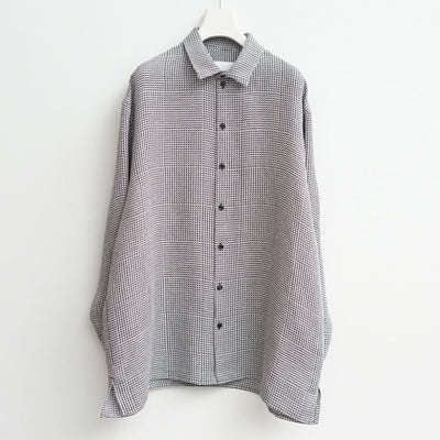 【nonnotte/ノノット】<br>Oversized Shirt ver.B (BLACK×TAUPE) <br>N-25S-090