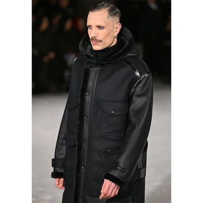 【JUNYA WATANABE MAN】<br>エステルフェイクファー×ウールサージフランネル FILSON Wネームコート <br>WP-C009-051