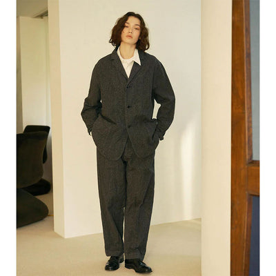 【HERILL/ヘリル】<br>Blackschambray Work jacket <br>25-010-HL-8000-30