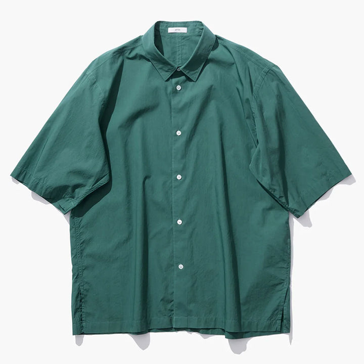 ATON/エイトン】SHRINK COTTON LAWN OVERSIZED HALF SLEEVE SHIRT