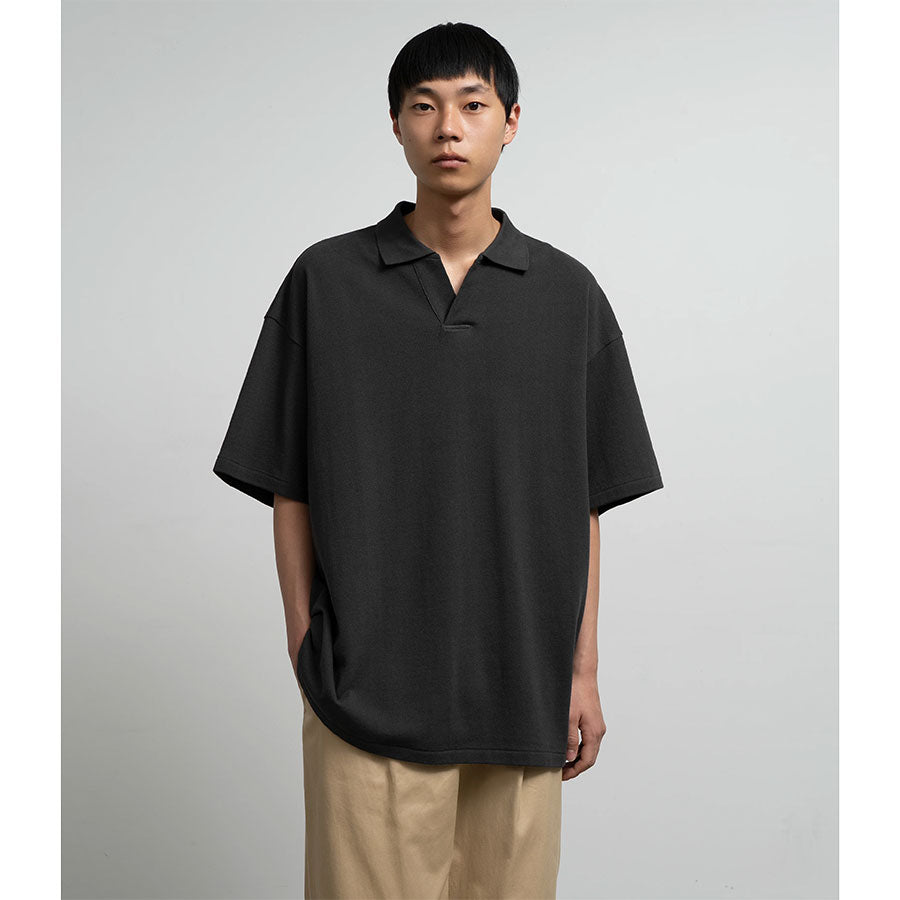 Graphpaper/グラフペーパー】Cotton Pique Jersey S/S Skipper Polo