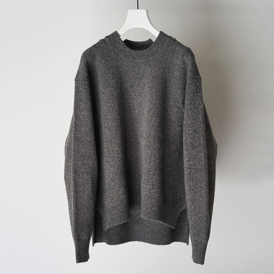 【nonnotte/ノノット】<br>Slit Crew Neck Pullover <br>N-24A-039