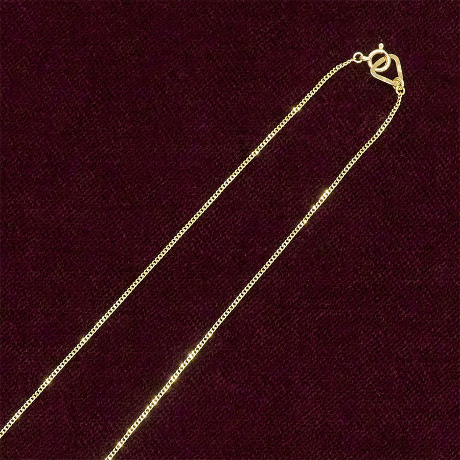 UNUSED K10 FLAT LINK CHAIN NECKLACE 25ss