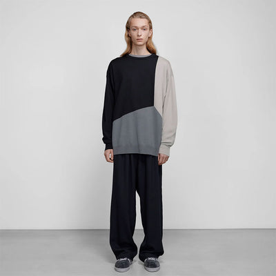 【Graphpaper/グラフペーパー】<br>Fine Wool Intarsia Knit <br>GU243-80139