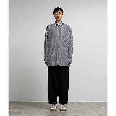 【Graphpaper/グラフペーパー】<br>High Count Regular Collar Round Cut Oversized Shirt <br>GM253-50030C