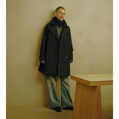 【CCU/シーシーユー】<br>DOUBLE BREASTED HALF COAT <br>SH-60-C-NUBCK-3