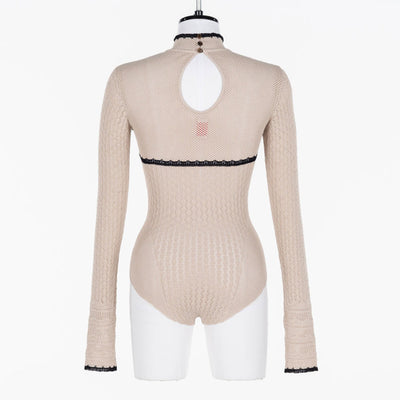 【FETICO/フェティコ】 <br>Lace-knit bodysuit <br>FTC254-0705