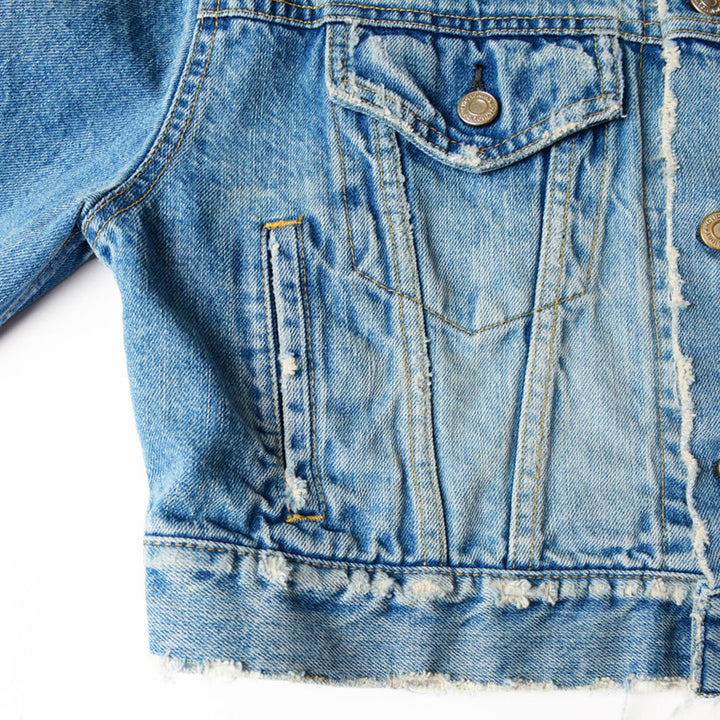 SALE 30%OFF ! 【HOLIDAY/ホリデイ】DAMAGE DENIM PADDED SHOULDER