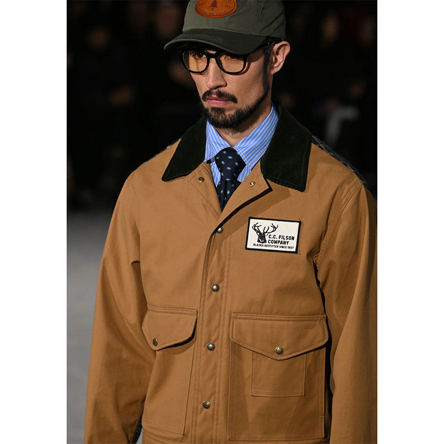 【JUNYA WATANABE MAN】<br>綿オックス×ウールナイロンチェック FILSON Wネーム ハンティングジャケット <br>WP-J014-051