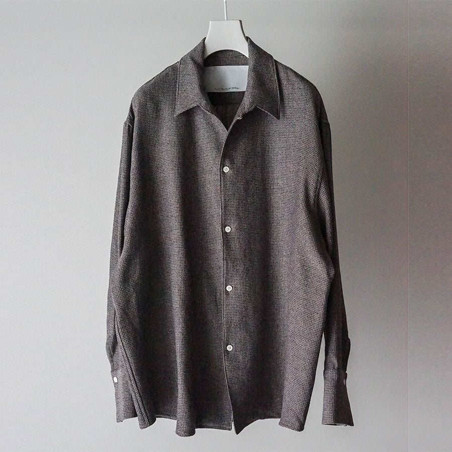 【nonnotte/ノノット】<br>Seamless Collar Oversized Shirt <br>N-24A-022