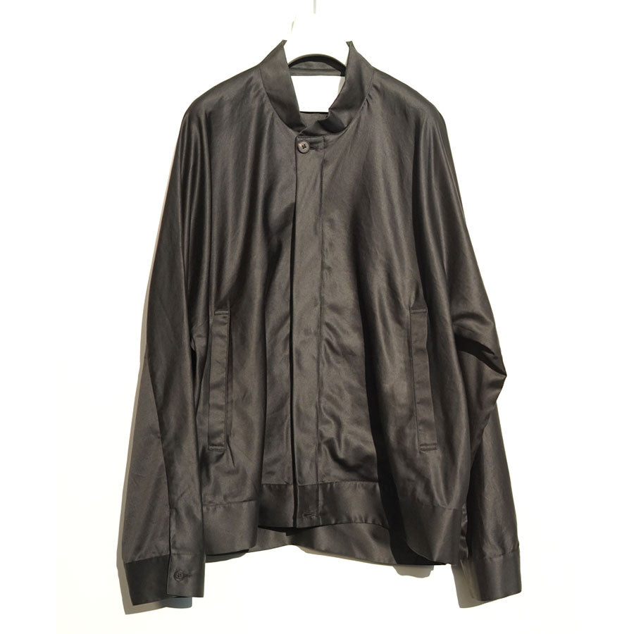 【nonnotte/ノノット】<br>Draping Bias Sleeve Zip Up Blouson <br>N-25S-076