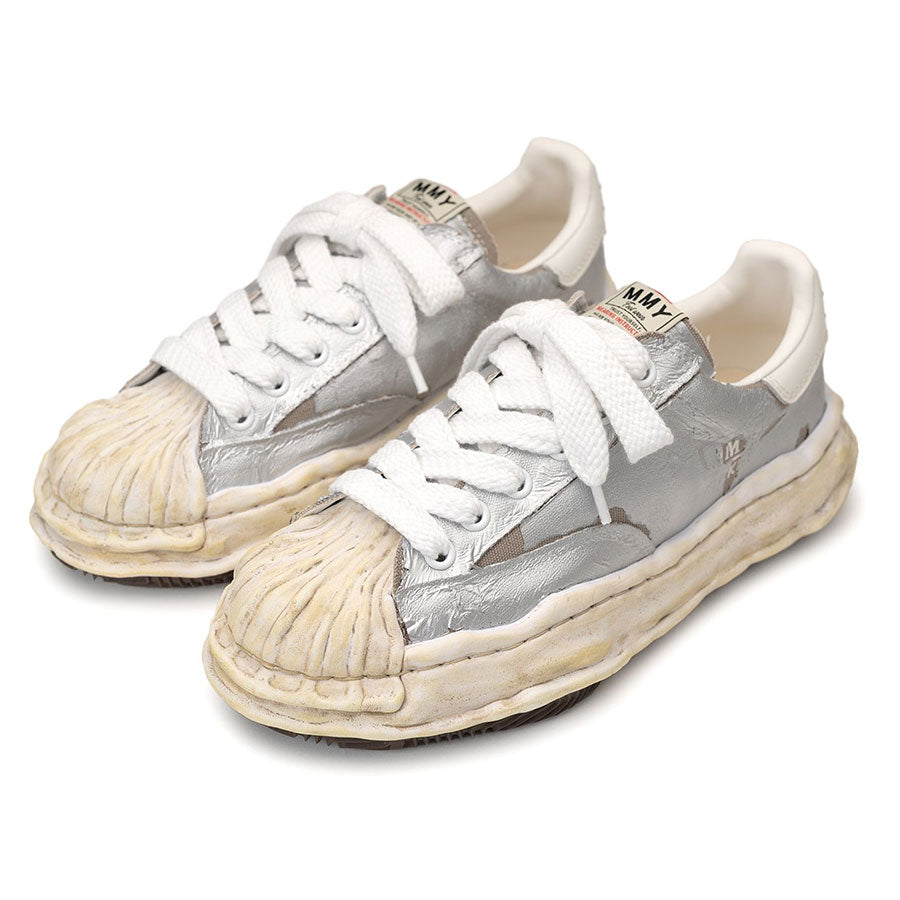 【Maison MIHARA YASUHIRO】<br>"BLAKEY" OG Sole Film Attached Canvas Low-top Sneaker (SILVER) <br>A15FW727