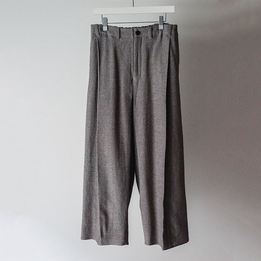 【nonnotte/ノノット】<br>Draping Crotch Box Pleats Trousers <br>N-24A-024