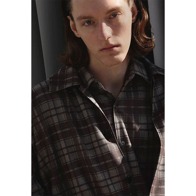 【KANEMASA PHIL./カネマサフィル】<br>Check Jersey Shirt <br>KM23A-012