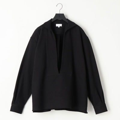 【KANEMASA PHIL./カネマサフィル】<br>36G Needle Punch Vneck Smog <br>KM25A-008