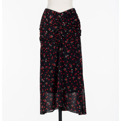 【FETICO/フェティコ】 <br>Printed velvet tulle gathered skirt <br>FTC254-0402B