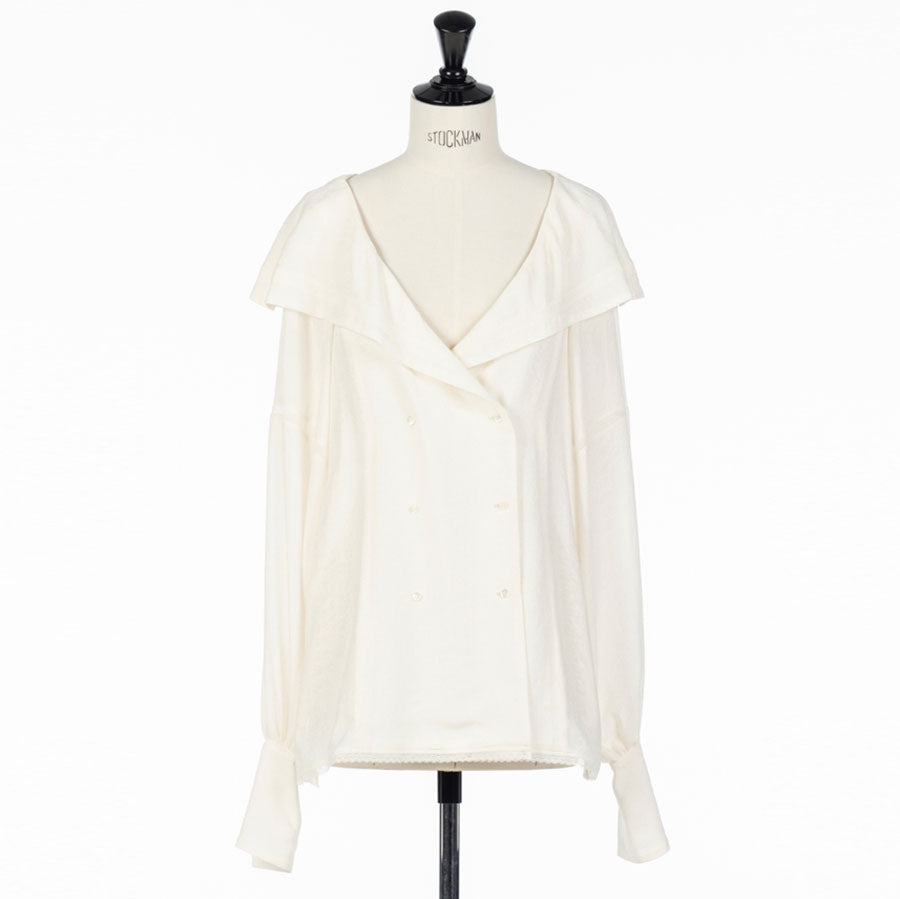 FETICO/フェティコ】LACE JACQUARD SAILOR COLLAR BLOUSE FTC262-0104
