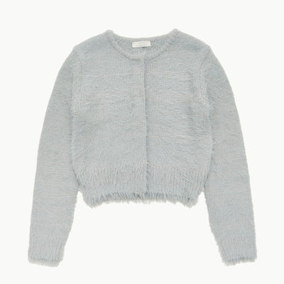 【AMOMENTO/アモーメント】<br>SHAGGY CROPPED CARDIGAN <br>AM24FWW03CD