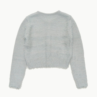 【AMOMENTO/アモーメント】<br>SHAGGY CROPPED CARDIGAN <br>AM24FWW03CD