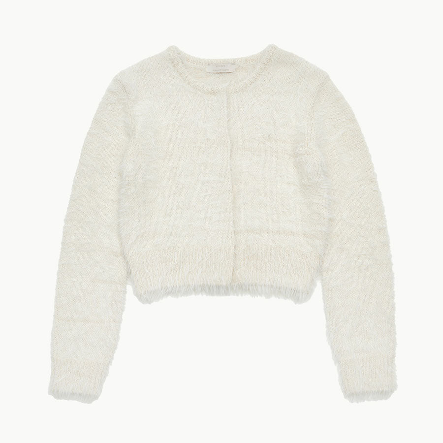 【AMOMENTO/アモーメント】<br>SHAGGY CROPPED CARDIGAN <br>AM24FWW03CD