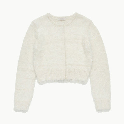 【AMOMENTO/アモーメント】<br>SHAGGY CROPPED CARDIGAN <br>AM24FWW03CD