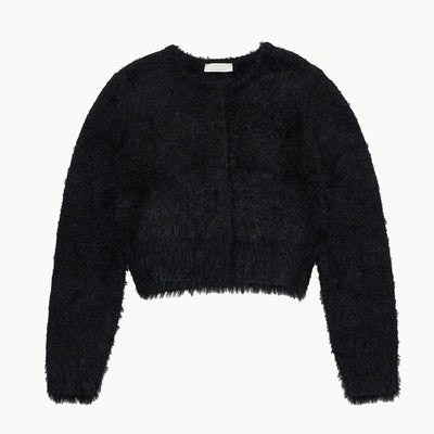 【AMOMENTO/アモーメント】<br>SHAGGY CROPPED CARDIGAN <br>AM24FWW03CD