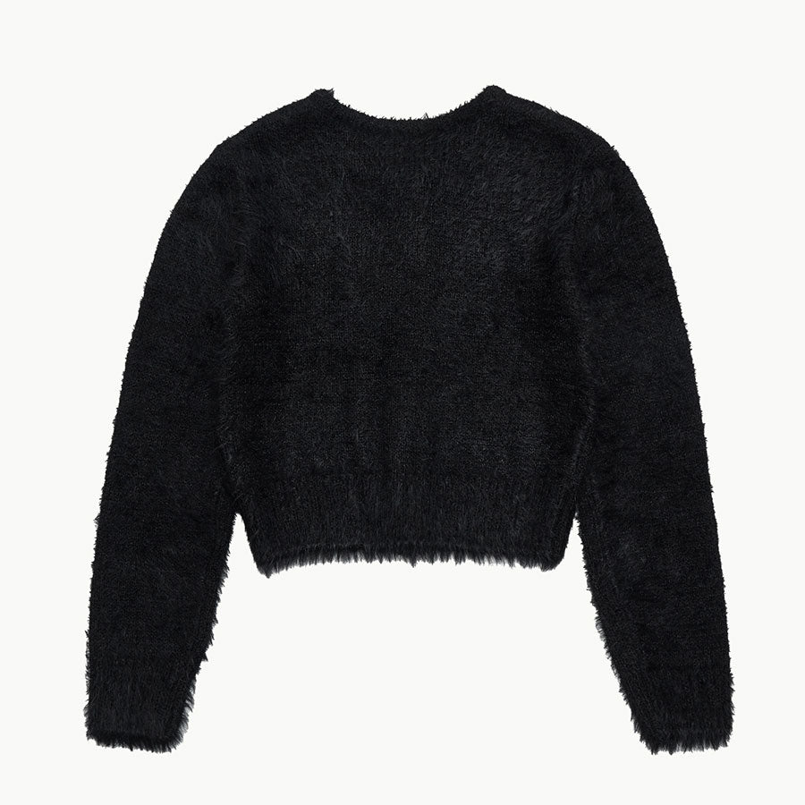 【AMOMENTO/アモーメント】<br>SHAGGY CROPPED CARDIGAN <br>AM24FWW03CD