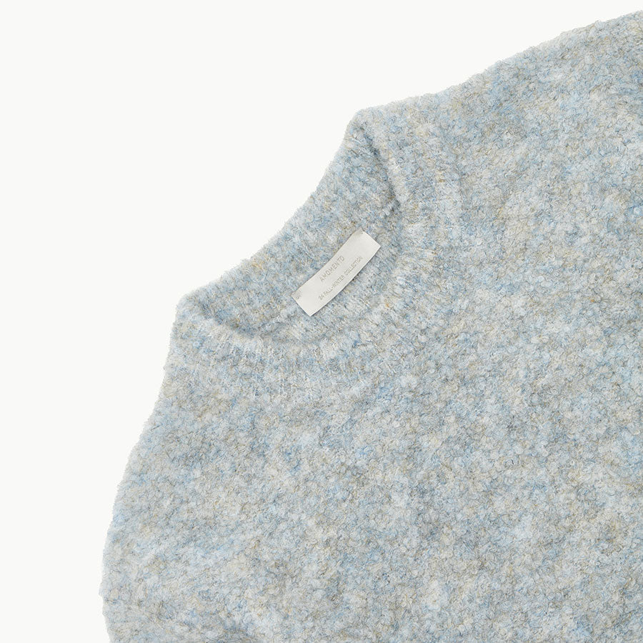 【AMOMENTO/アモーメント】<br>MIX BOUCLE CROP KNIT <br>AM24FWW05KN