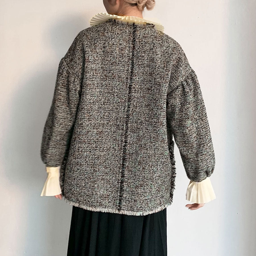 ボタニカルウエディング 専用です KASURI Classic Tweed Puff Jacket