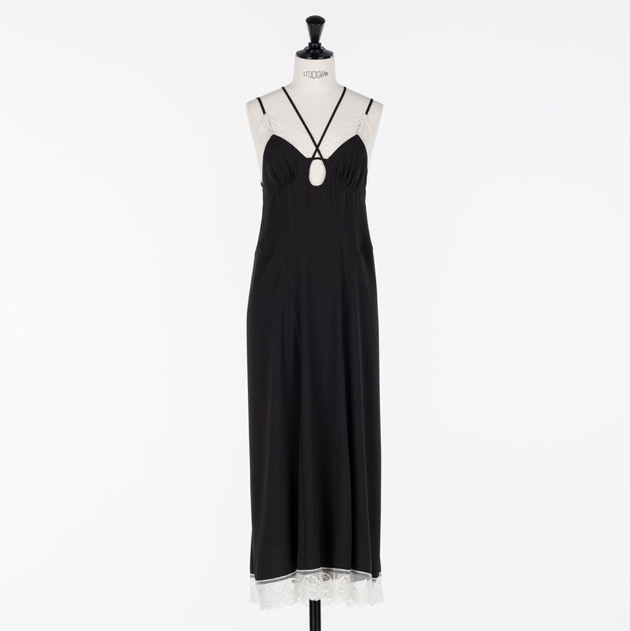 【FETICO/フェティコ】 <br>Crepe slip dress <br> FTC254-0806B
