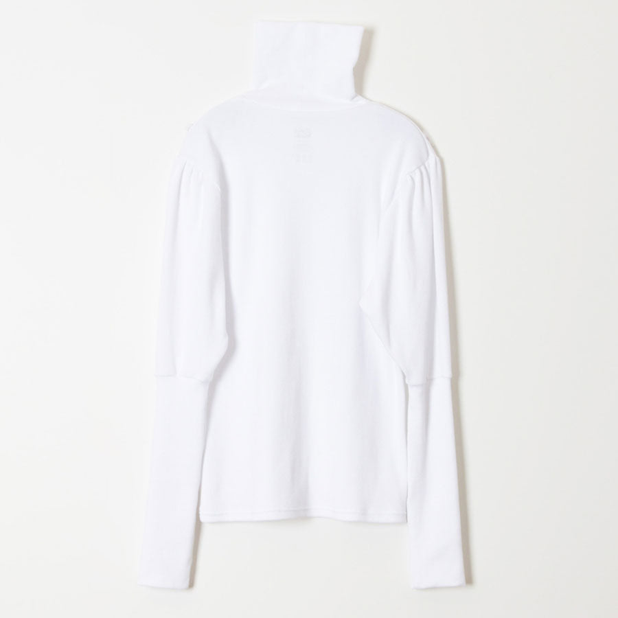 【HOLIDAY/ホリディ】SUPER RIB PUFF HIGH-NECK TOPS (HOLIDAY) <br>23201114